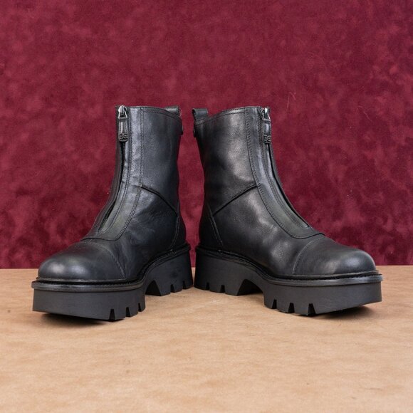 Sam Edelman Women Cooper Black Leather Platform Festival Fashion Zip Boots 10US - Picture 2 of 8